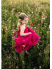 High Low Cherry Cotton Twirl Flower Girl Dress